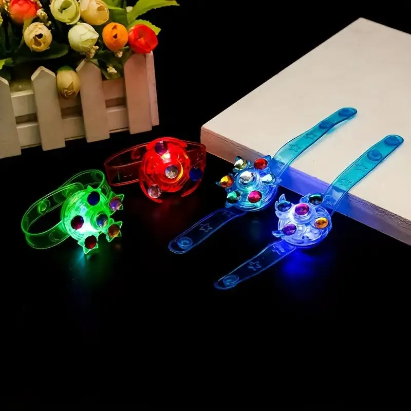 12-Pack: LED Cartoon Spinning Fidget Wristband