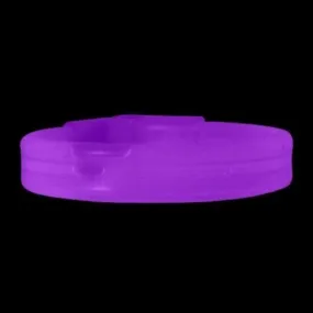8 Inch Triple Wide Purple Glow Bracelets / Wristbands