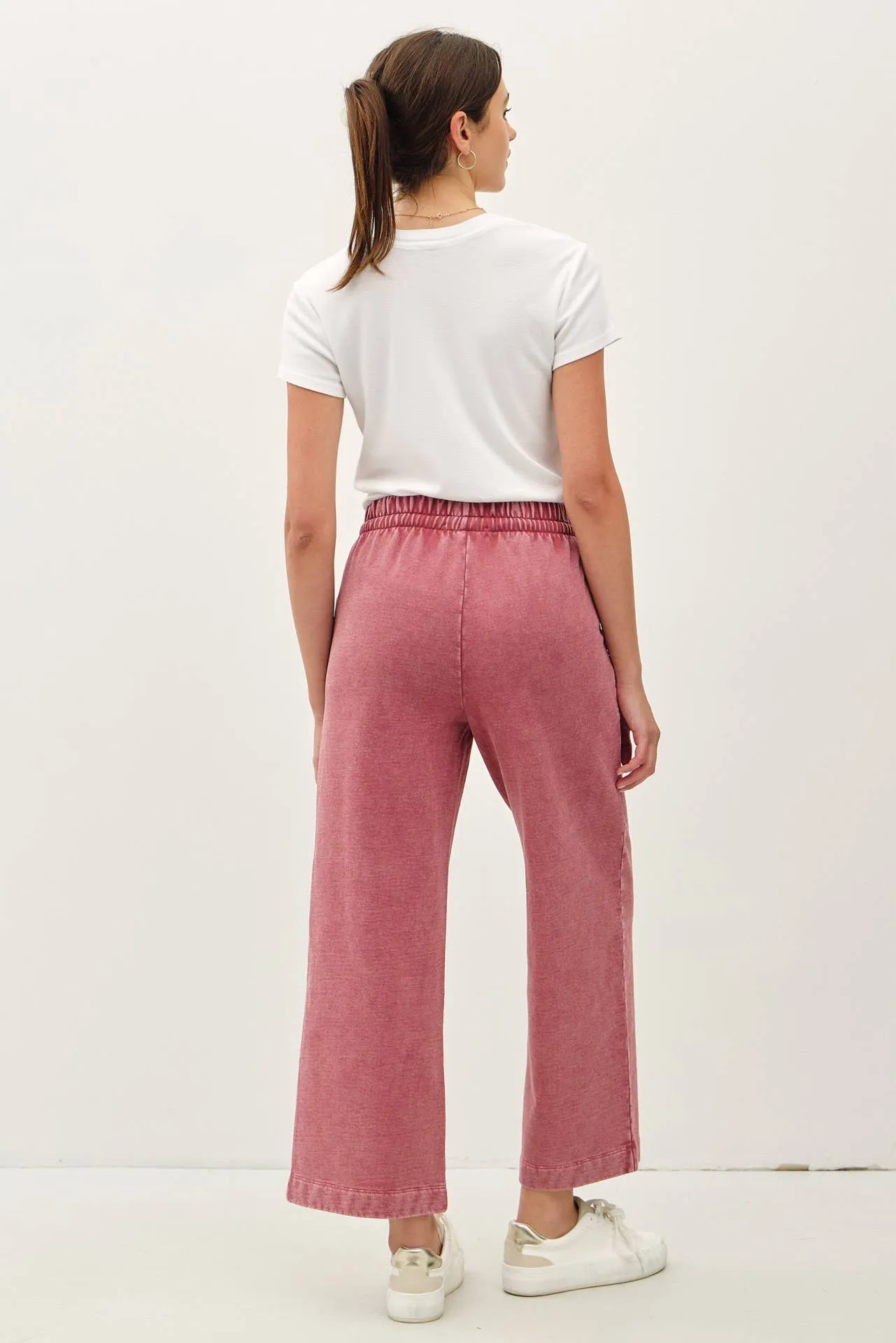 Acid Wash Wide Leg Sweatpants