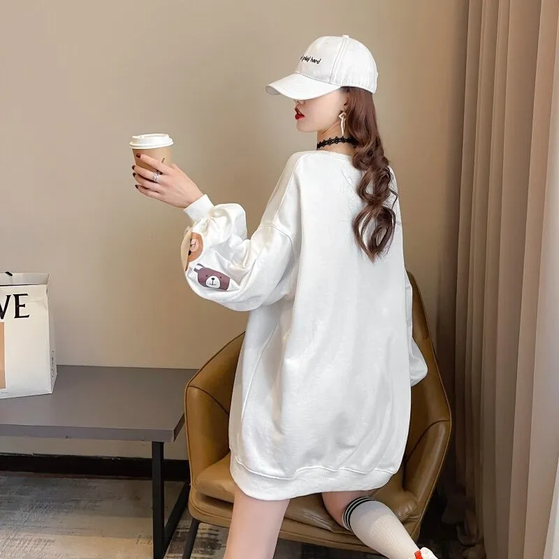 Annaboberry Graphic Print Oversized Sweatshirt