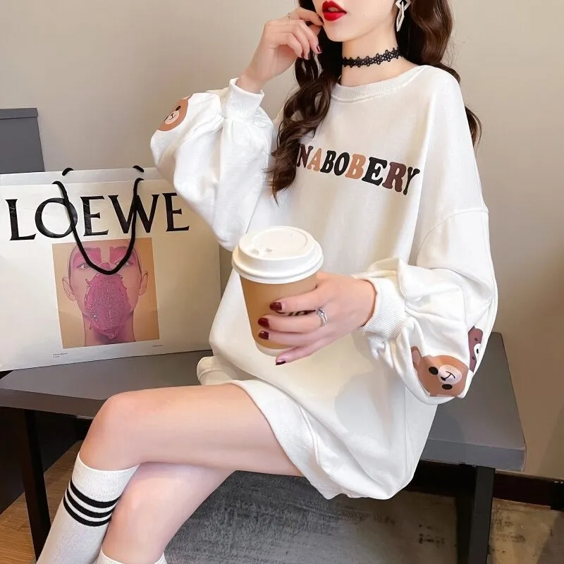 Annaboberry Graphic Print Oversized Sweatshirt
