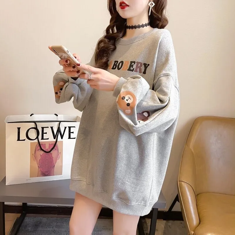 Annaboberry Graphic Print Oversized Sweatshirt