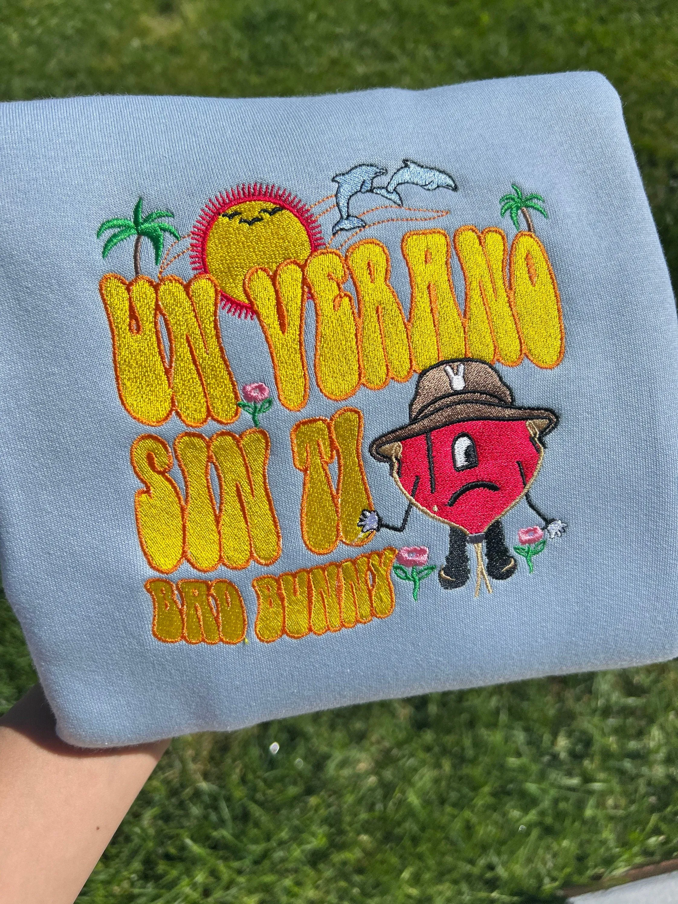 Bad Bunny Un Verano Sin Ti Sweatshirt, Embroidered - Bad Bunny Shirt, Un Verano Sin Ti Sweatshirt, Bad Bunny Merch, 2022 Bad Bunny New Album