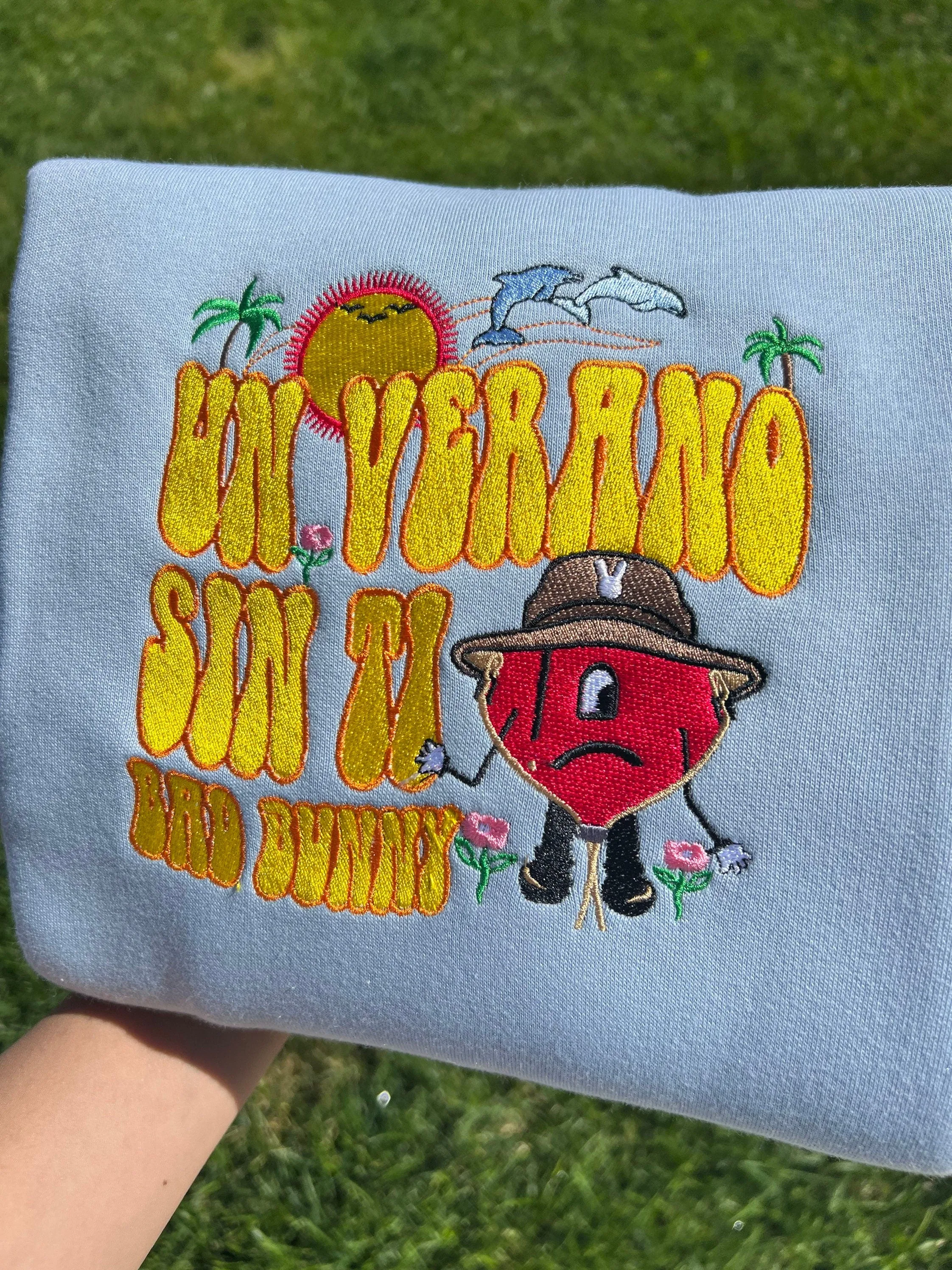 Bad Bunny Un Verano Sin Ti Sweatshirt, Embroidered - Bad Bunny Shirt, Un Verano Sin Ti Sweatshirt, Bad Bunny Merch, 2022 Bad Bunny New Album