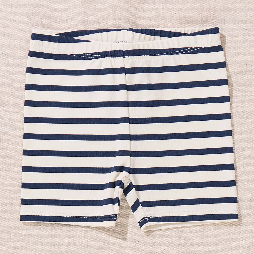Banana Bike Short - Navy Stripe