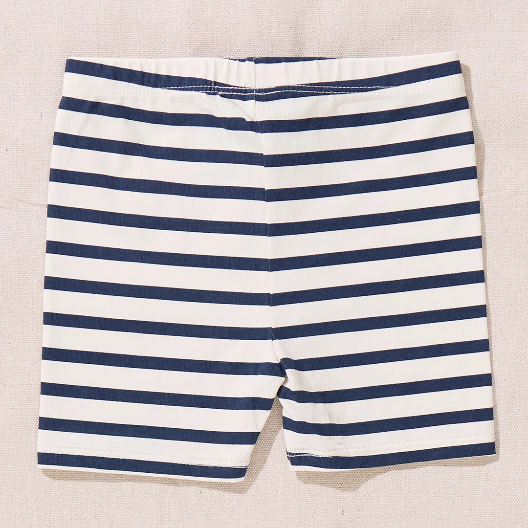 Banana Bike Short - Navy Stripe