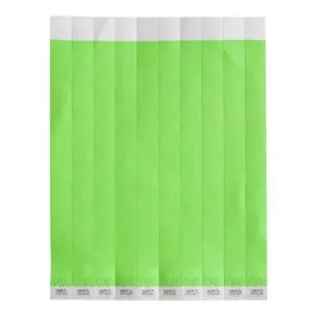 Bar Maid WB-100G-S No Tear Wristbands, 3/4"W X 9.5"L Tyvek, Sequentially Numbered — Green Solid, 500 Bands/Pack