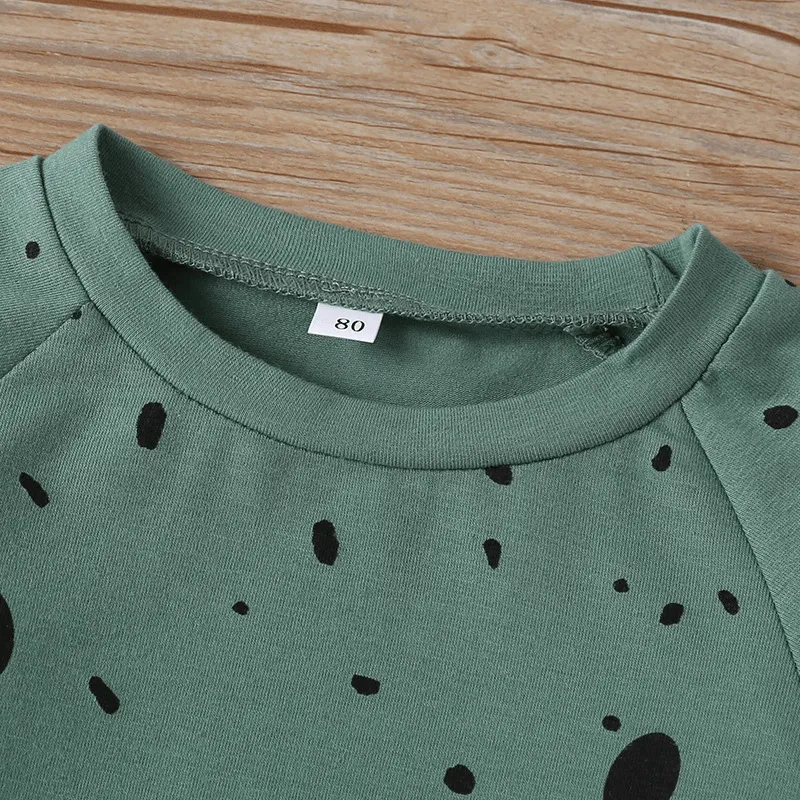 Bear Print Sweatshirt and Sweatpants Set