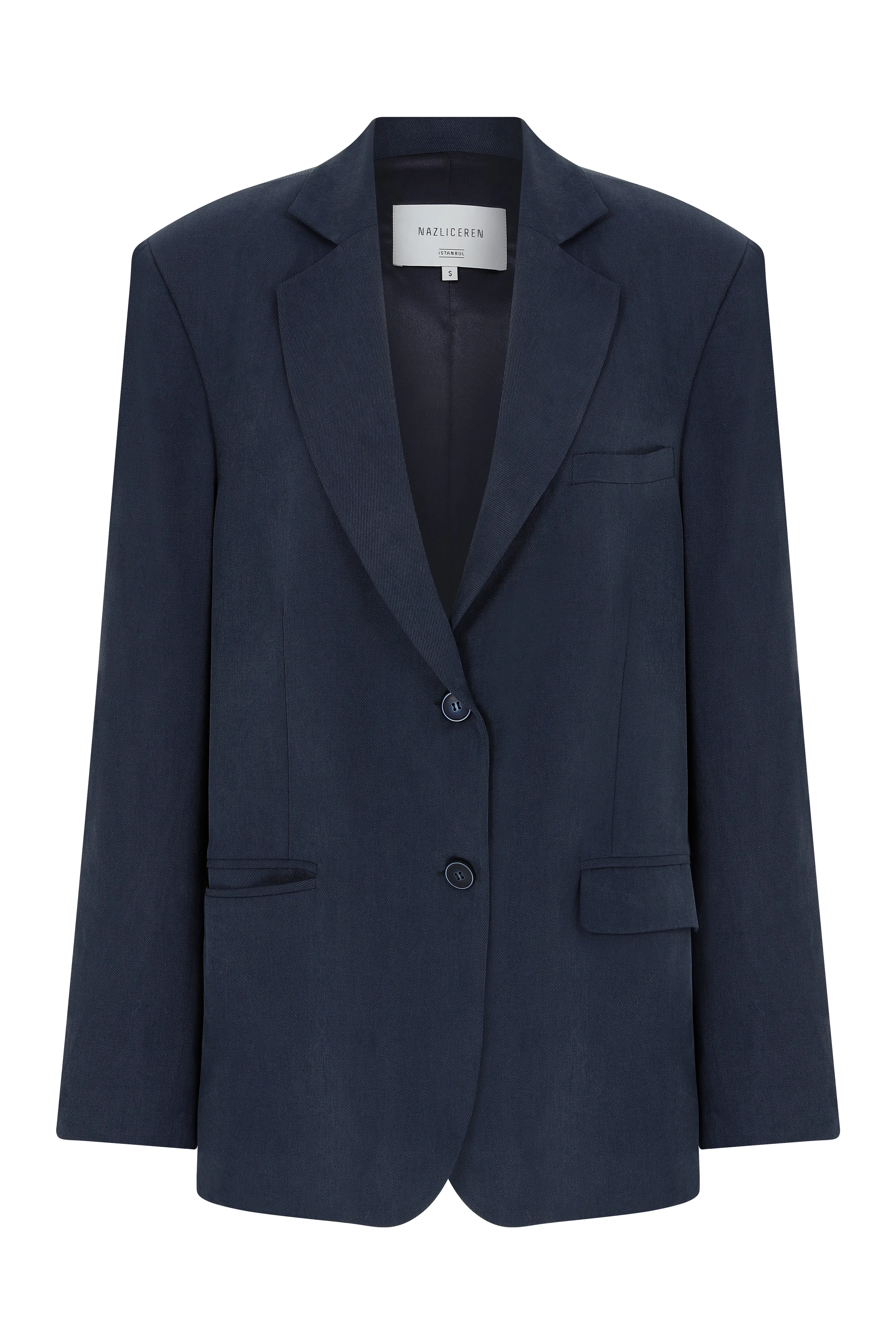 Boxy Oversize Blazer in Navy Blue