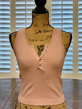 Button Down Knit Tank