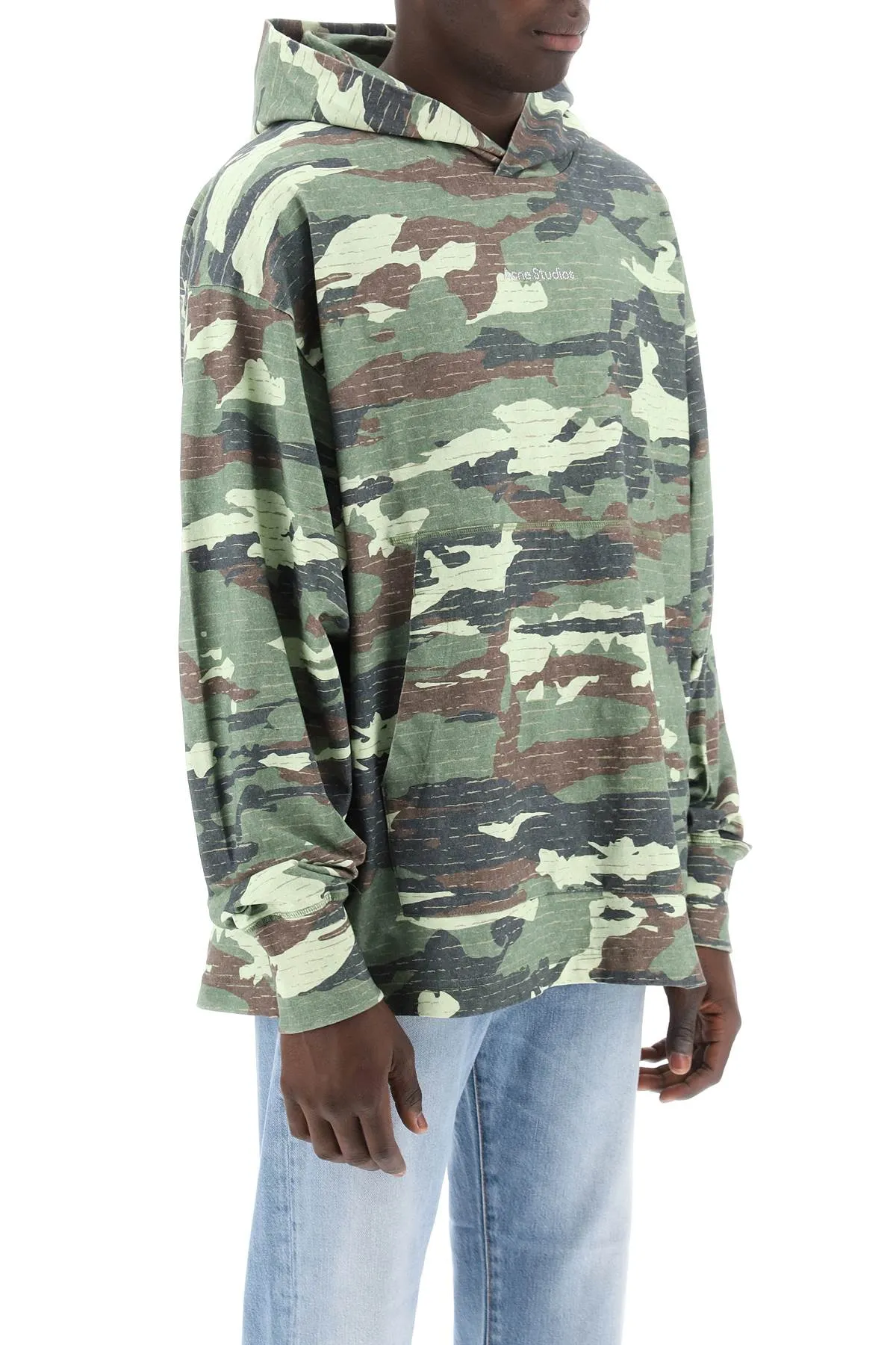camouflage hoodie sweatshirt with BI0195 KHAKI GREEN