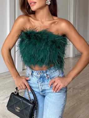 Captivating Feather Top