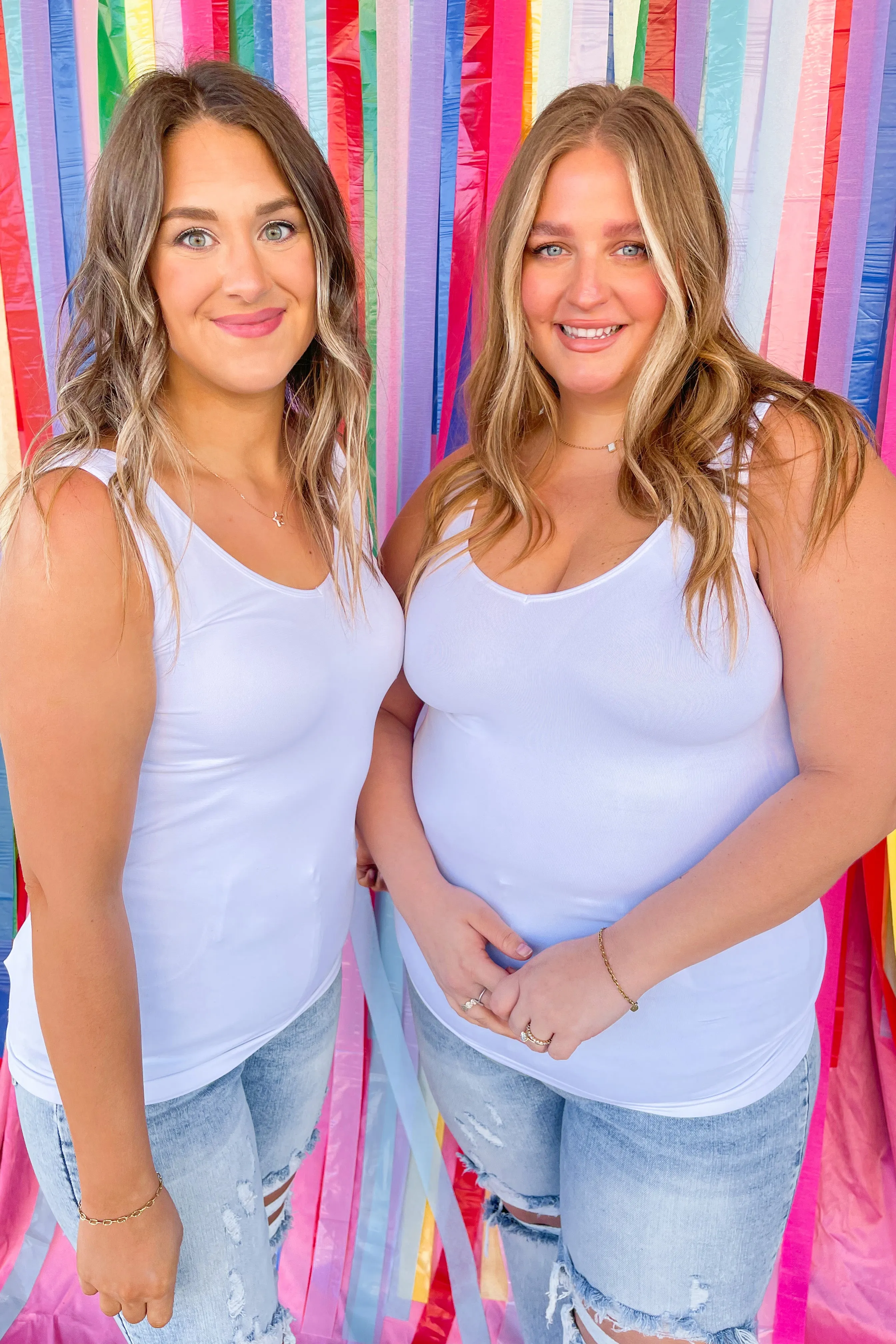 Cathy Basic Reversible Seamless Tank ~ White
