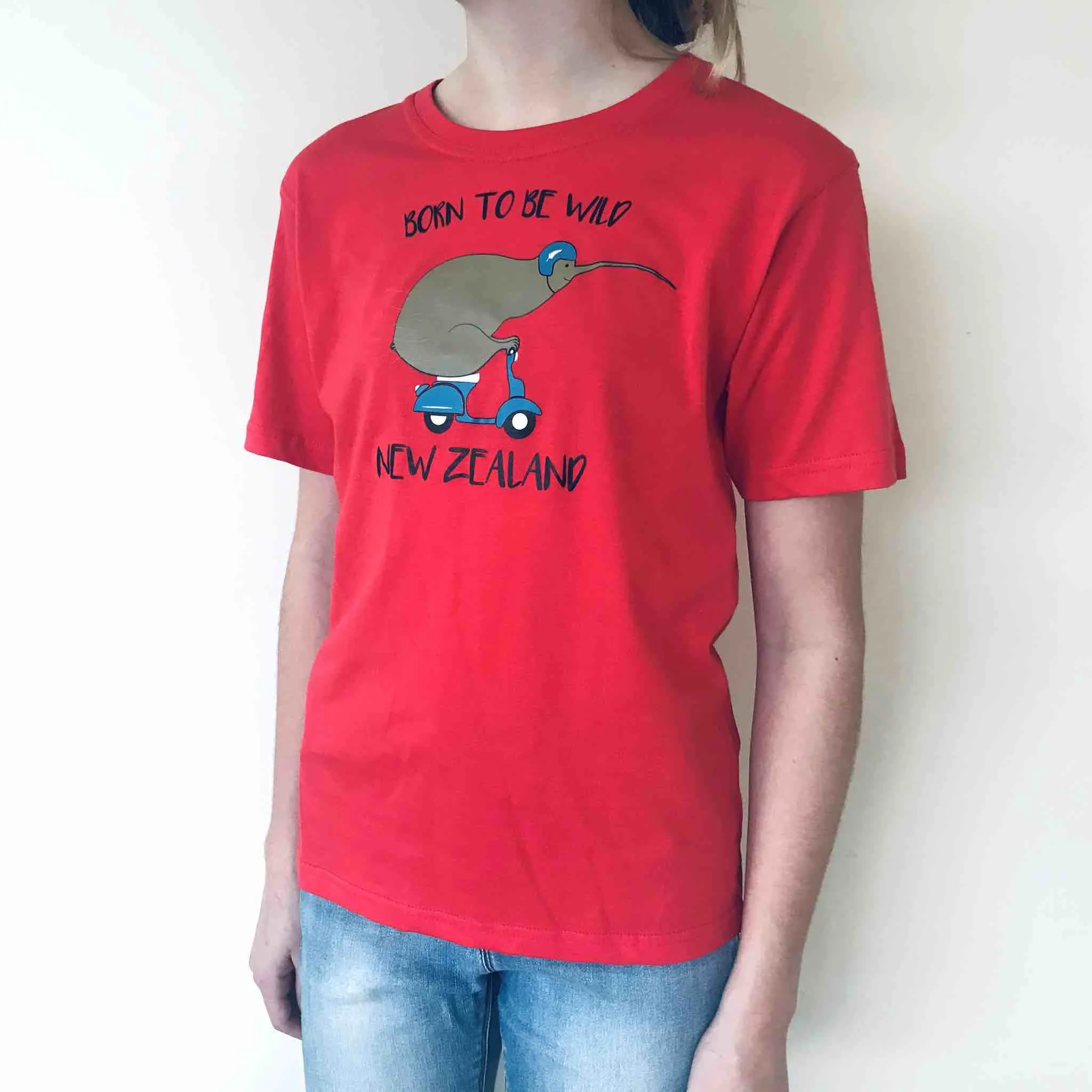 Childrens New Zealand T Shirt - Born to be Wild