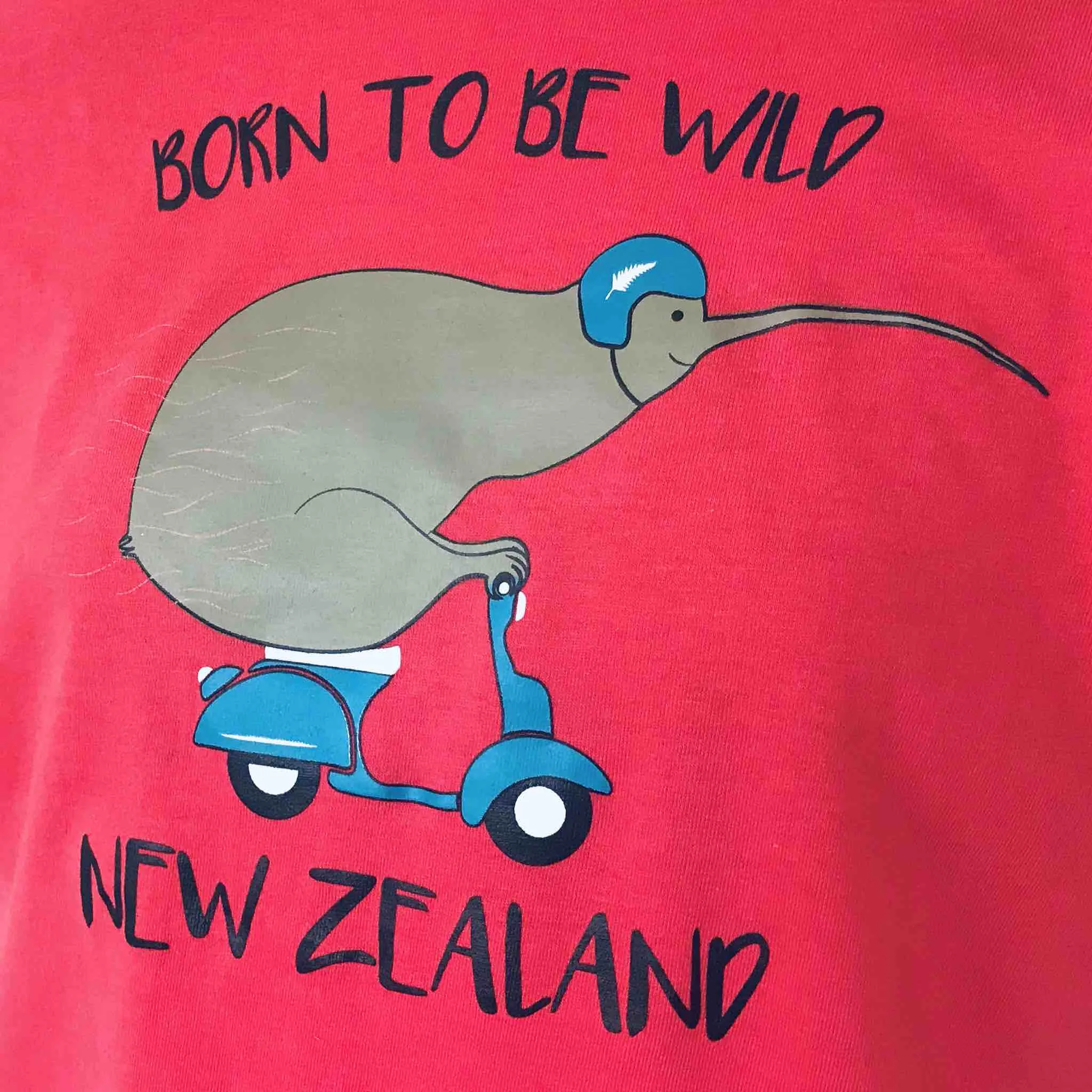 Childrens New Zealand T Shirt - Born to be Wild