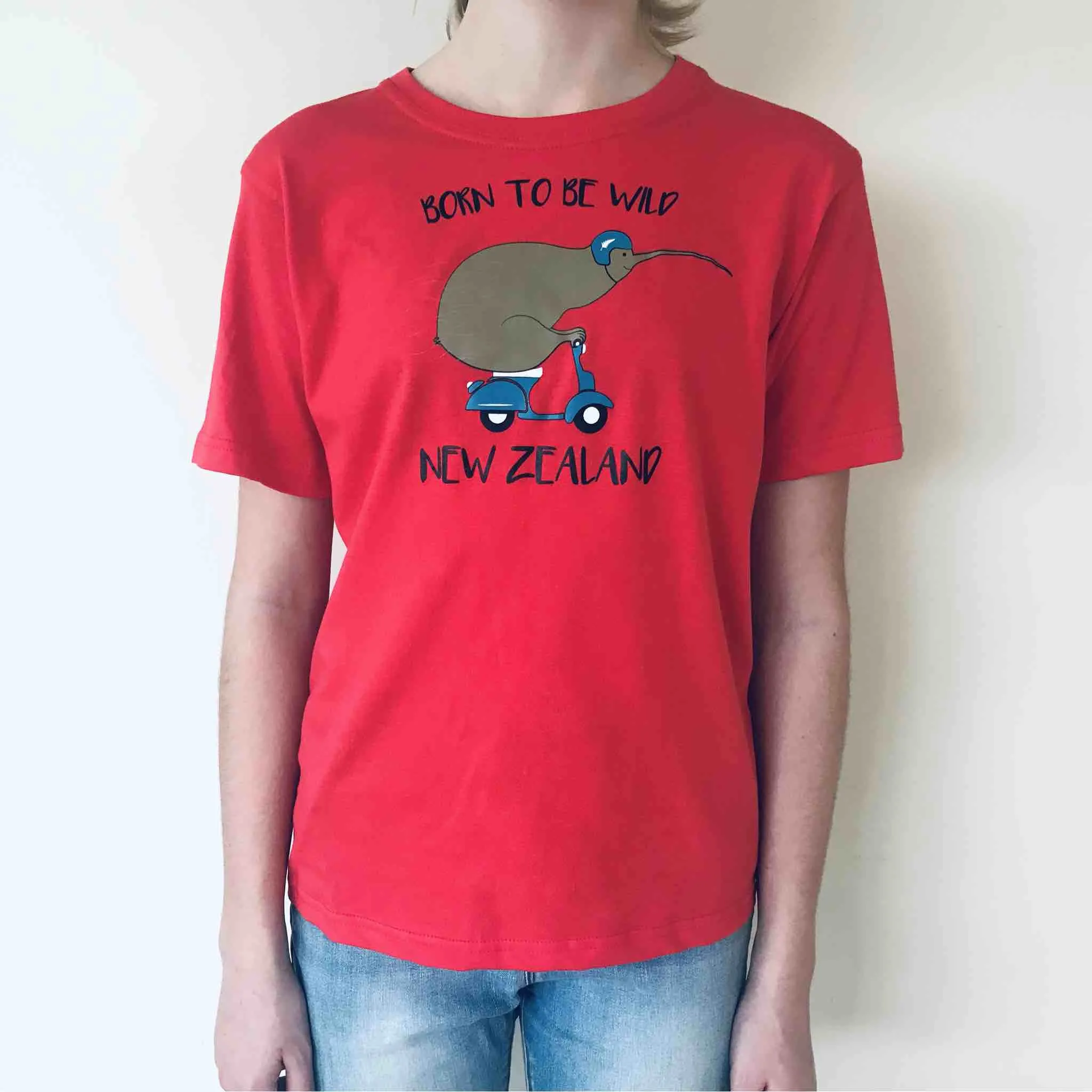 Childrens New Zealand T Shirt - Born to be Wild