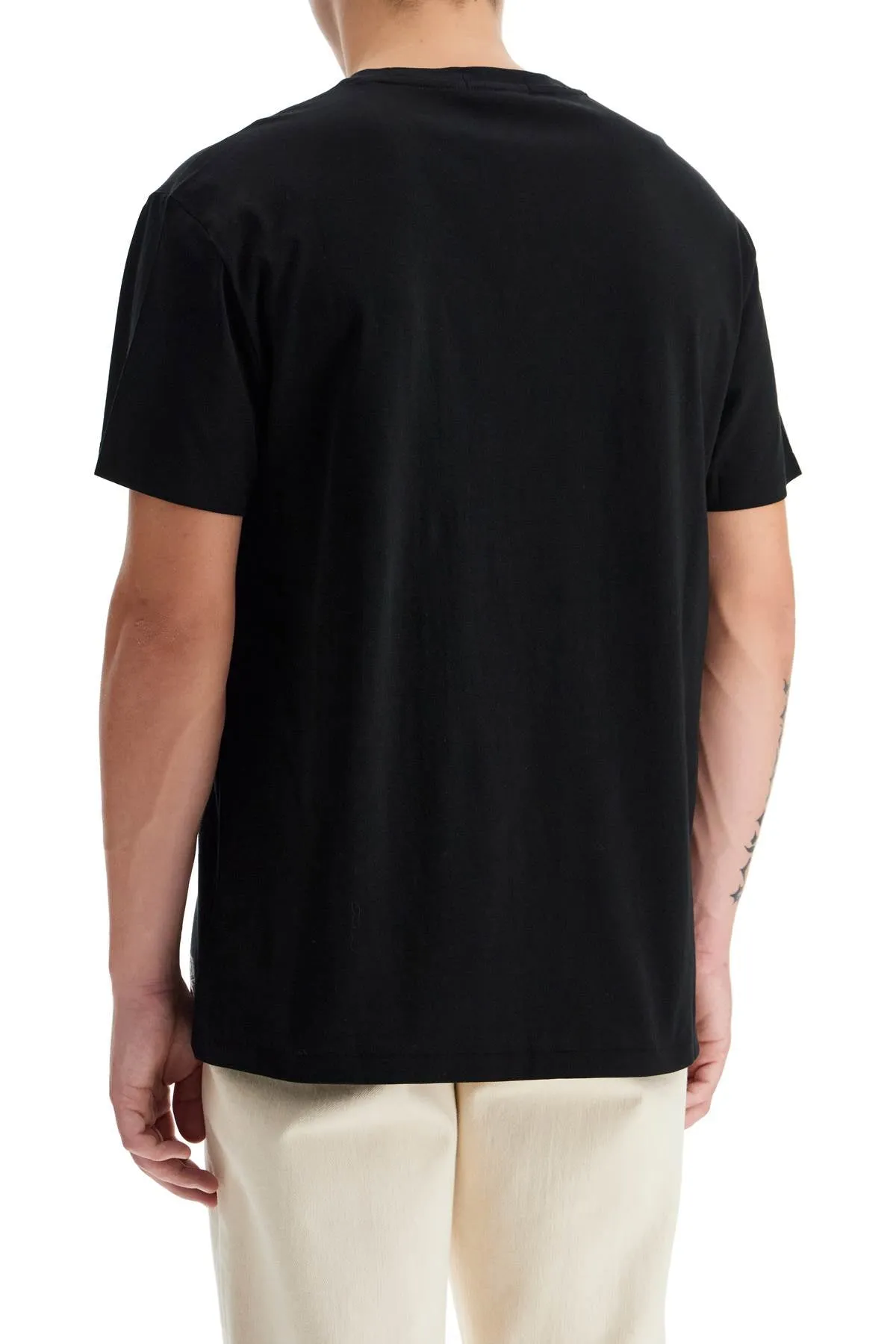 classic fit logo t-shirt 710952043002 POLO BLACK