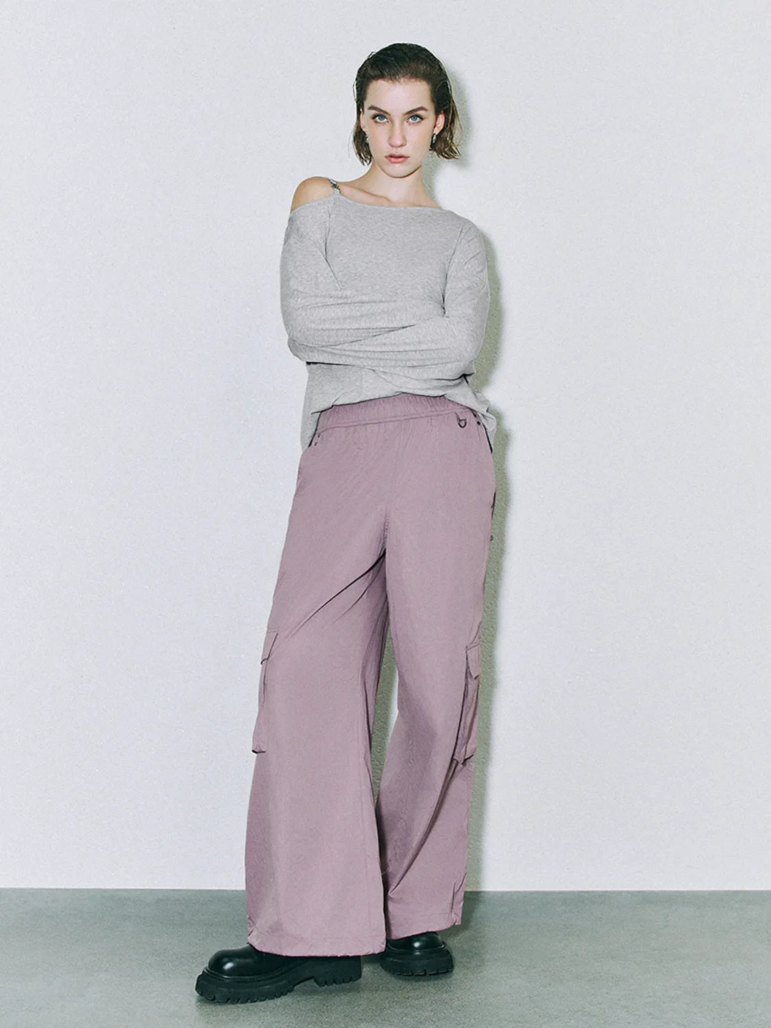 Cold Shoulder Loose T-Shirts