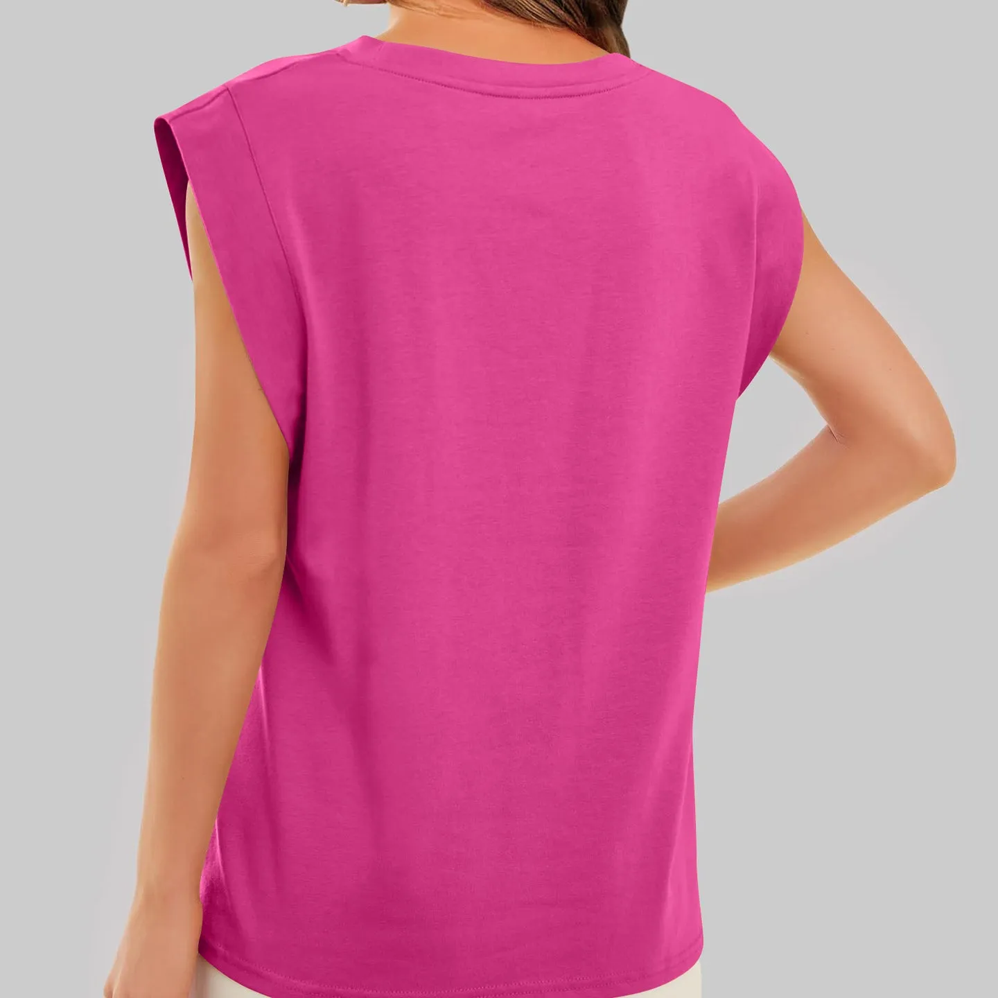 Crew Neck Loose Short Sleeve T-Shirt Striped Top Women's Vest