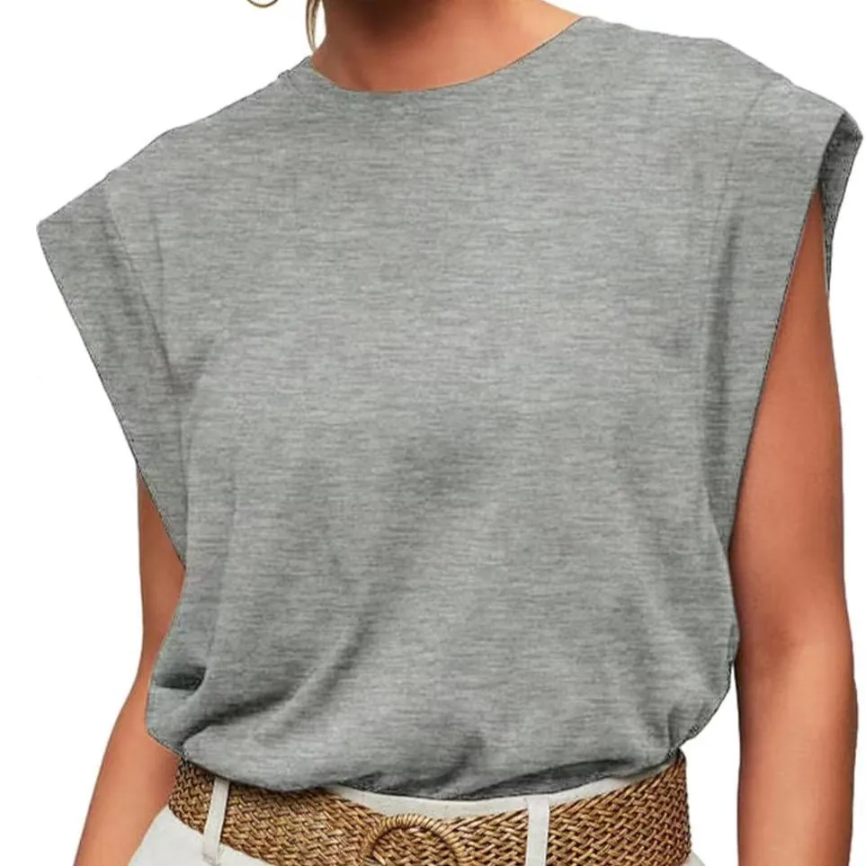 Crew Neck Loose Short Sleeve T-Shirt Striped Top Women's Vest