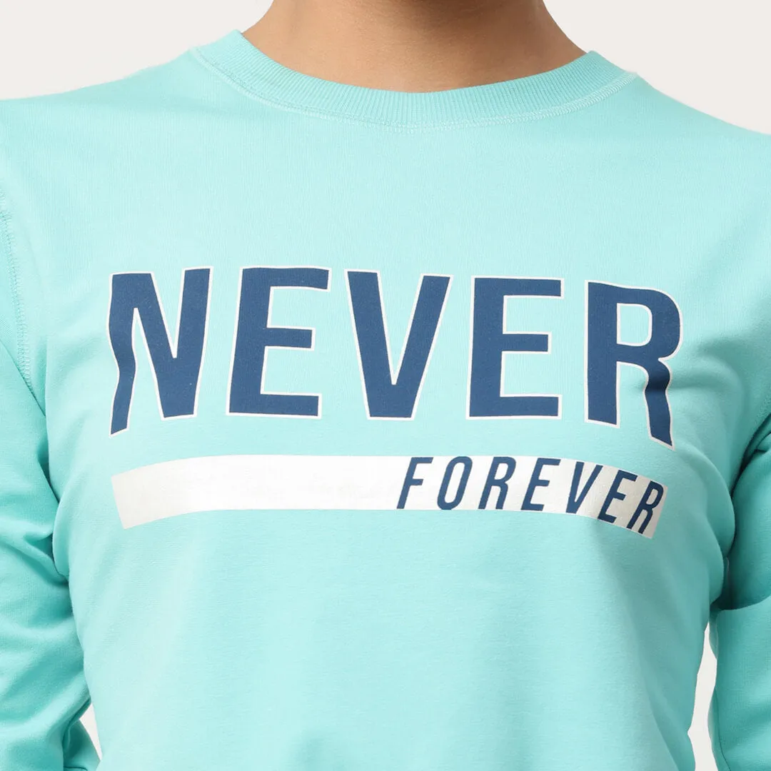 Crop Sweatshirts - Blue