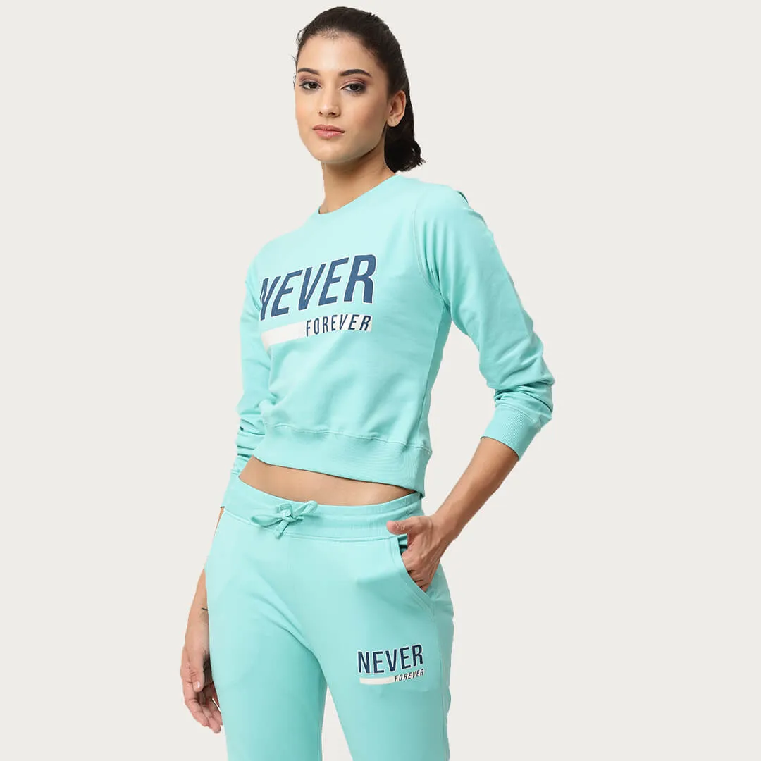 Crop Sweatshirts - Blue