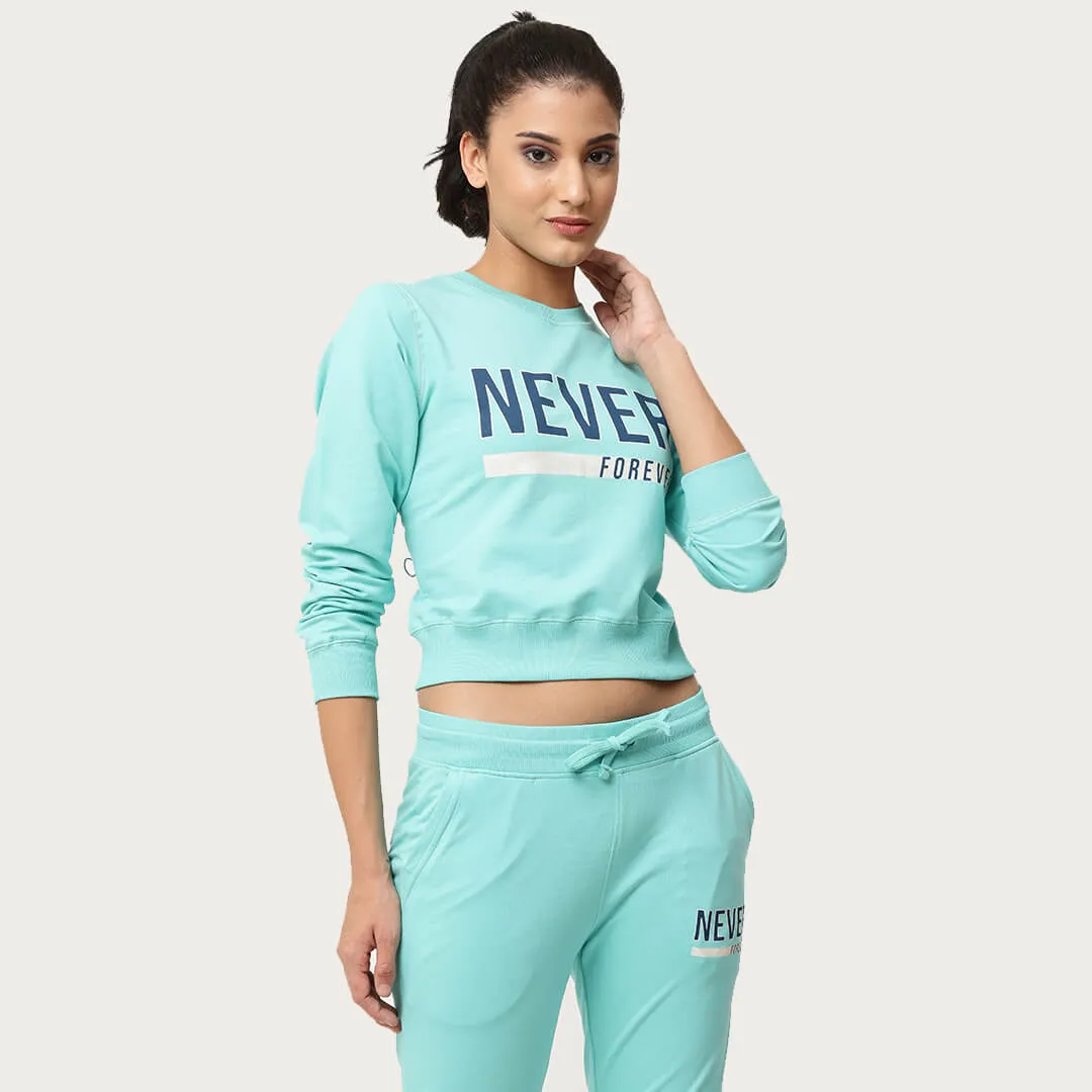 Crop Sweatshirts - Blue