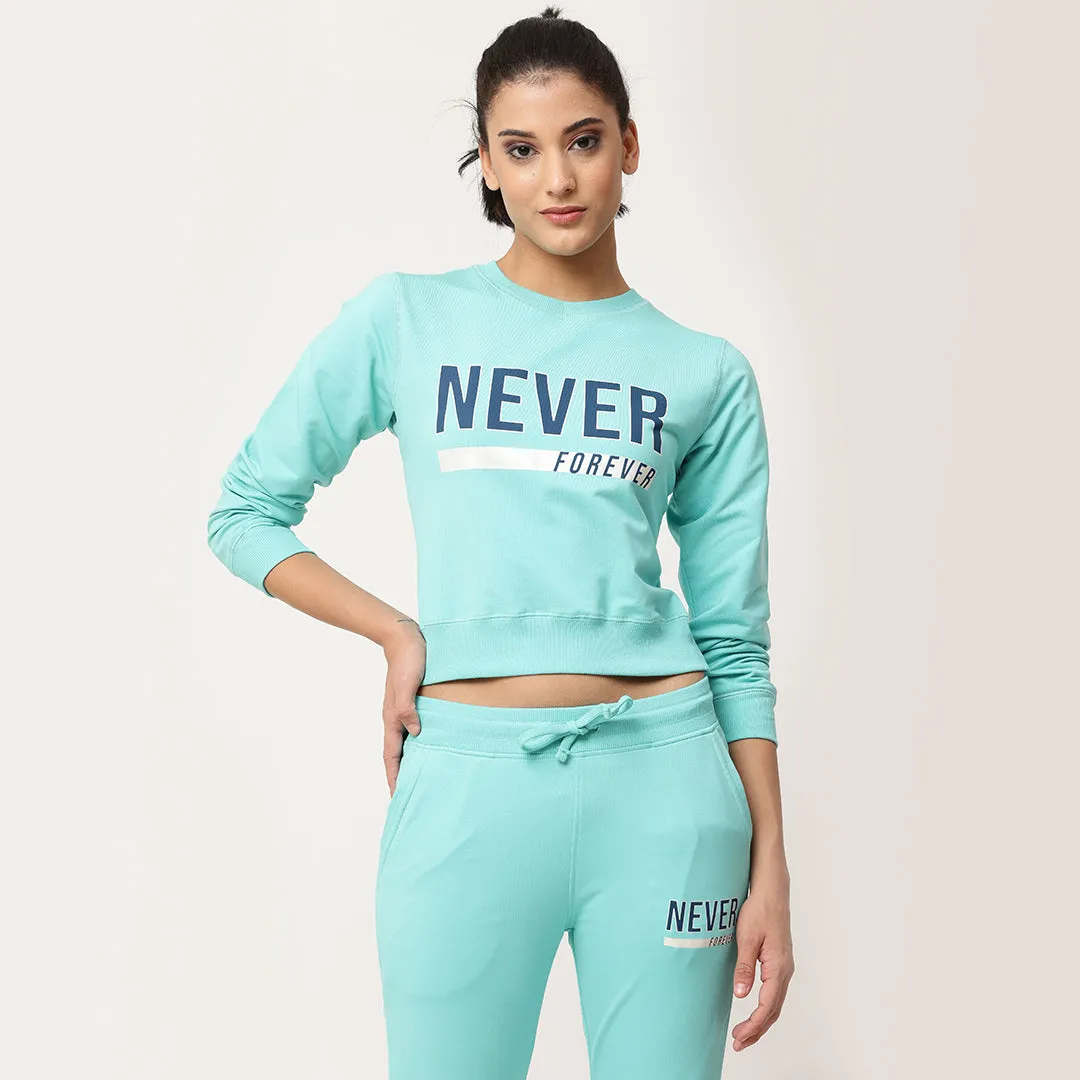 Crop Sweatshirts - Blue