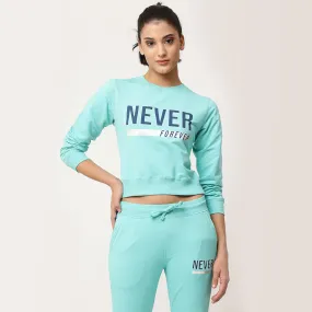 Crop Sweatshirts - Blue