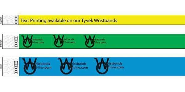 Custom Printed 3/4" Metallic Tyvek Paper Wristbands