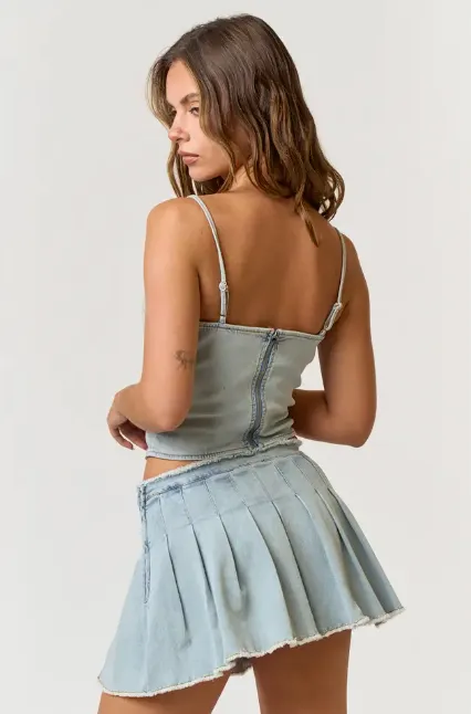 Denim Bustier Top