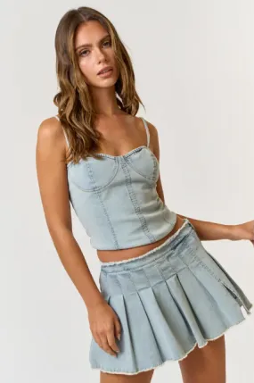 Denim Bustier Top