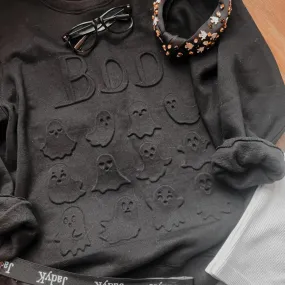 Embossed Boo Ghosts Sweatshirt