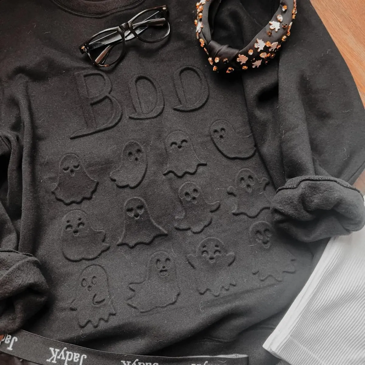 Embossed Boo Ghosts Sweatshirt