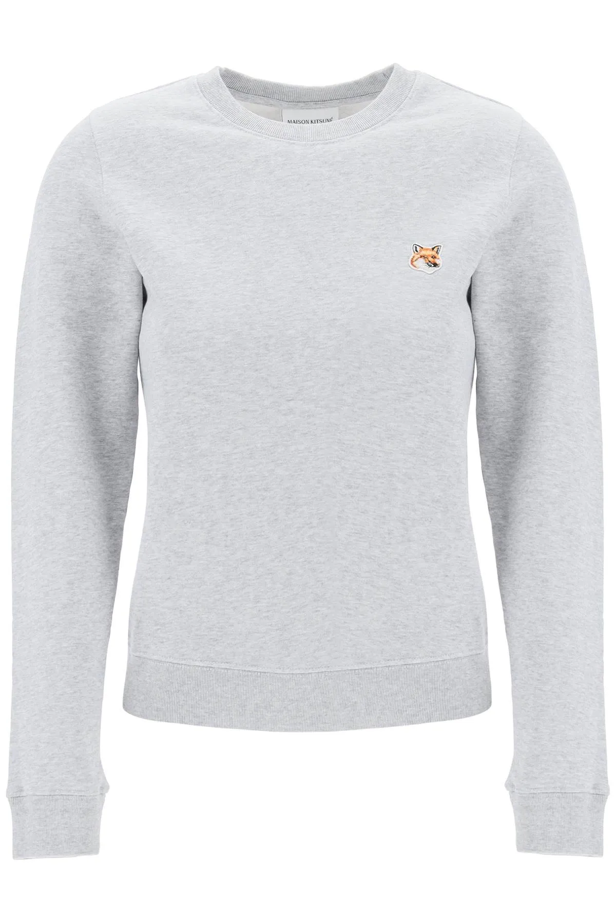 fox head regular fit sweatshirt LW00302KM0001 LIGHT GREY MELANGE