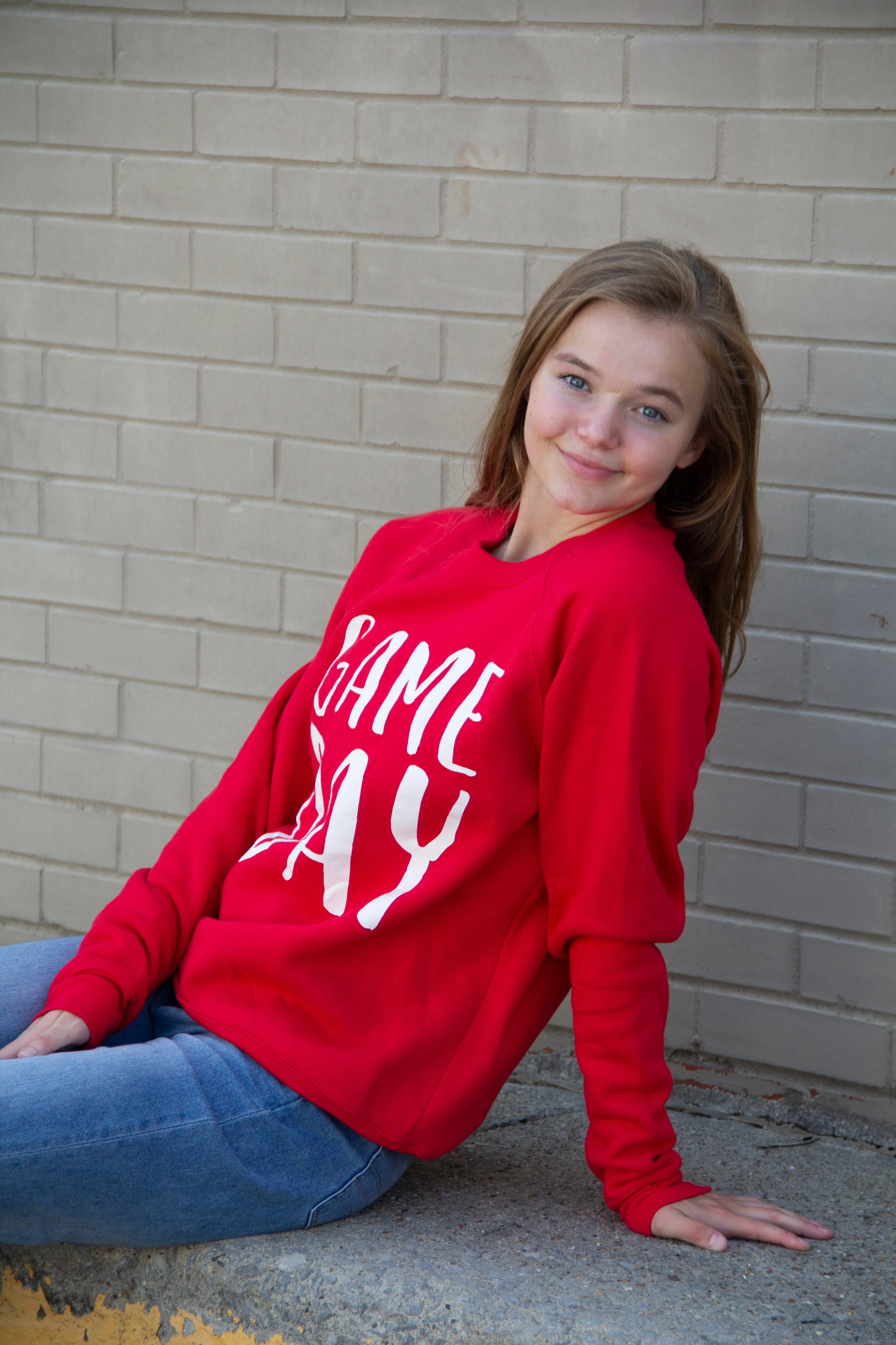 Game Day Sweatshirt-Red