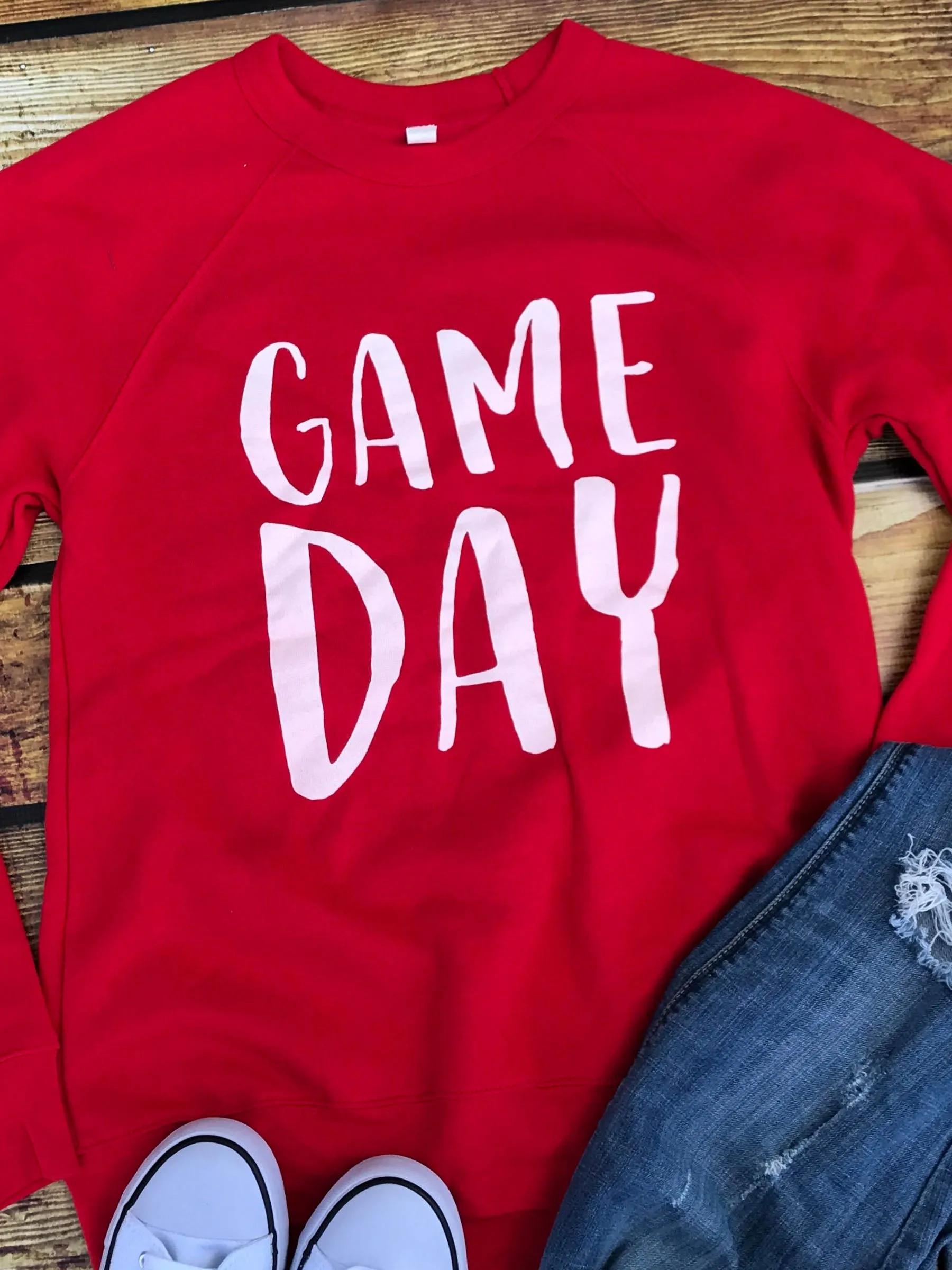 Game Day Sweatshirt-Red