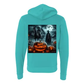 Happy Western Hallows Eve Hooded Zip Up Sweatshirt