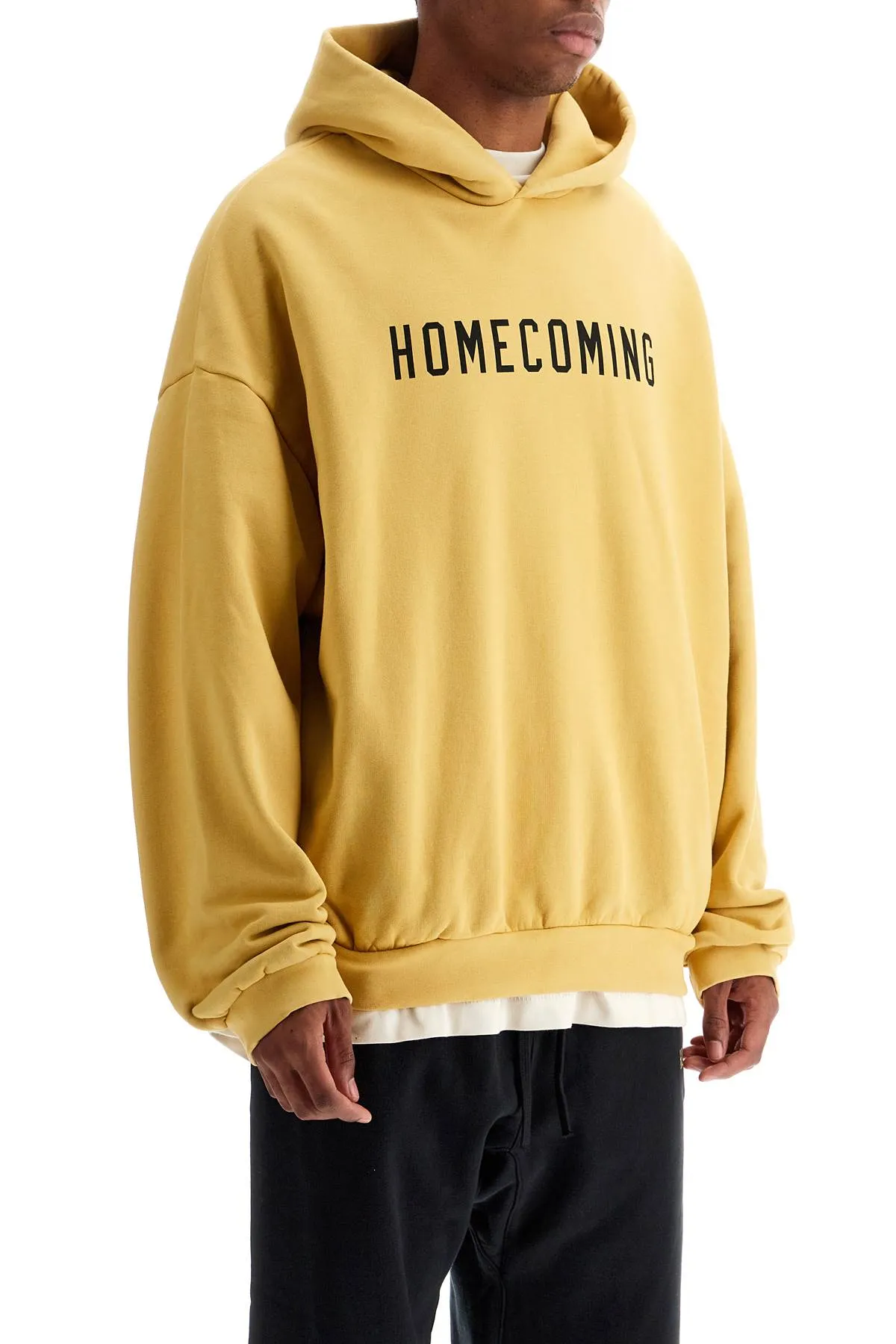 heavy fleece hoodie 192BT244813F AMBER
