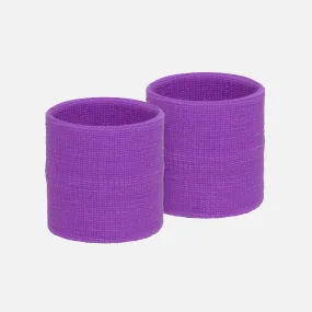Hue Purple Cotton Wristbands (Pair)