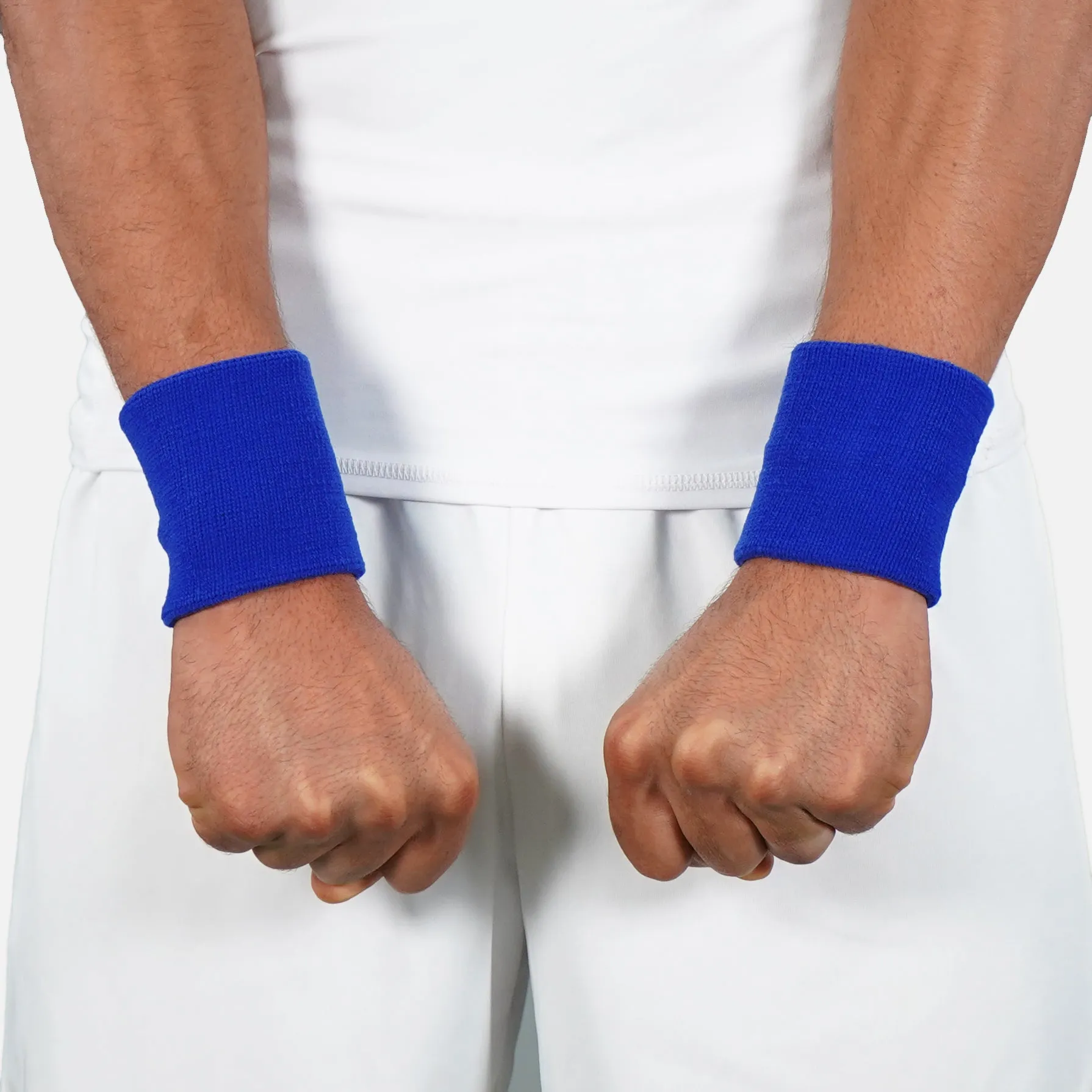 Hue Royal Blue Cotton Wristbands (Pair)