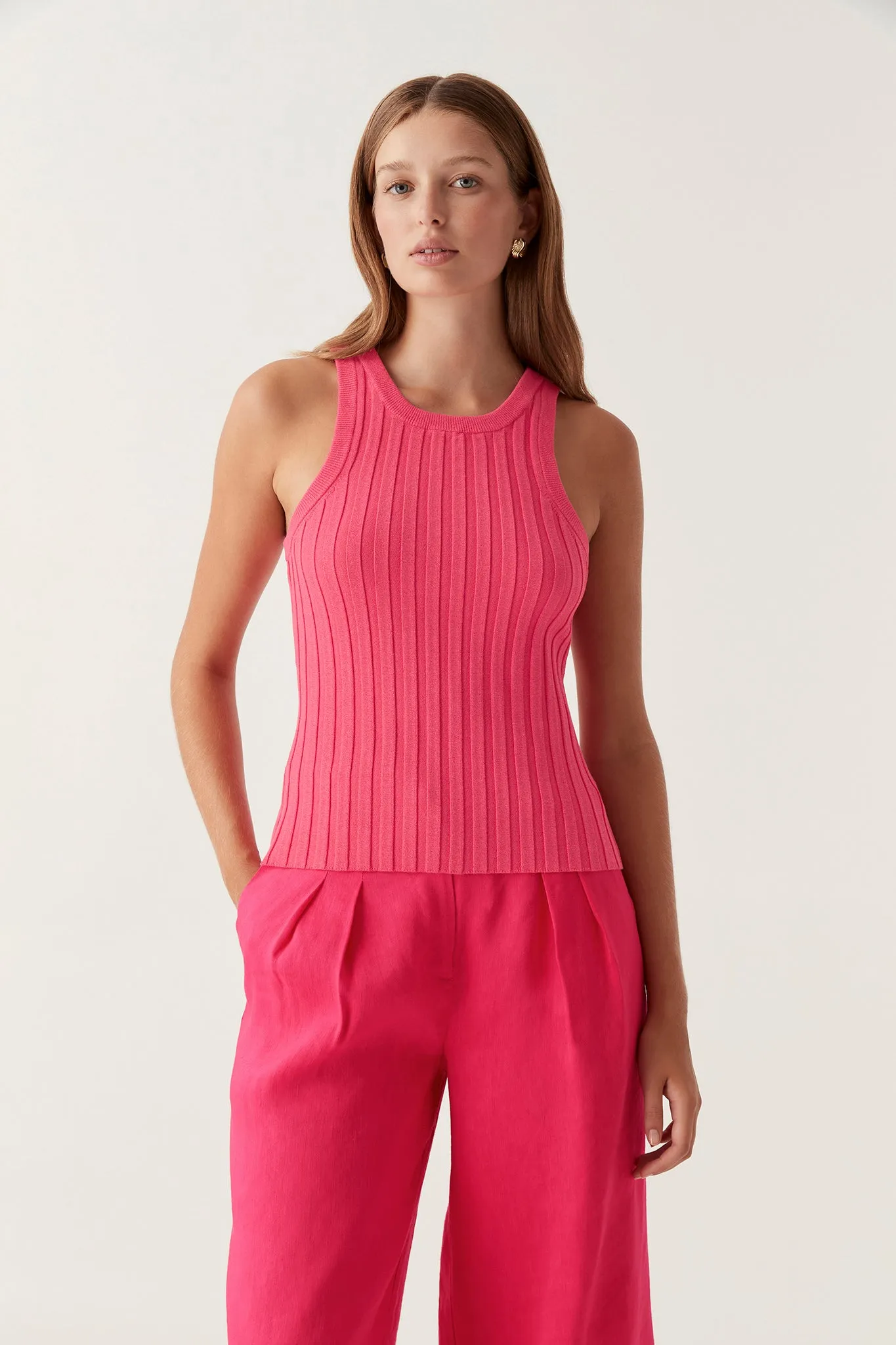 Hydra Racer Knit Ribbed Top