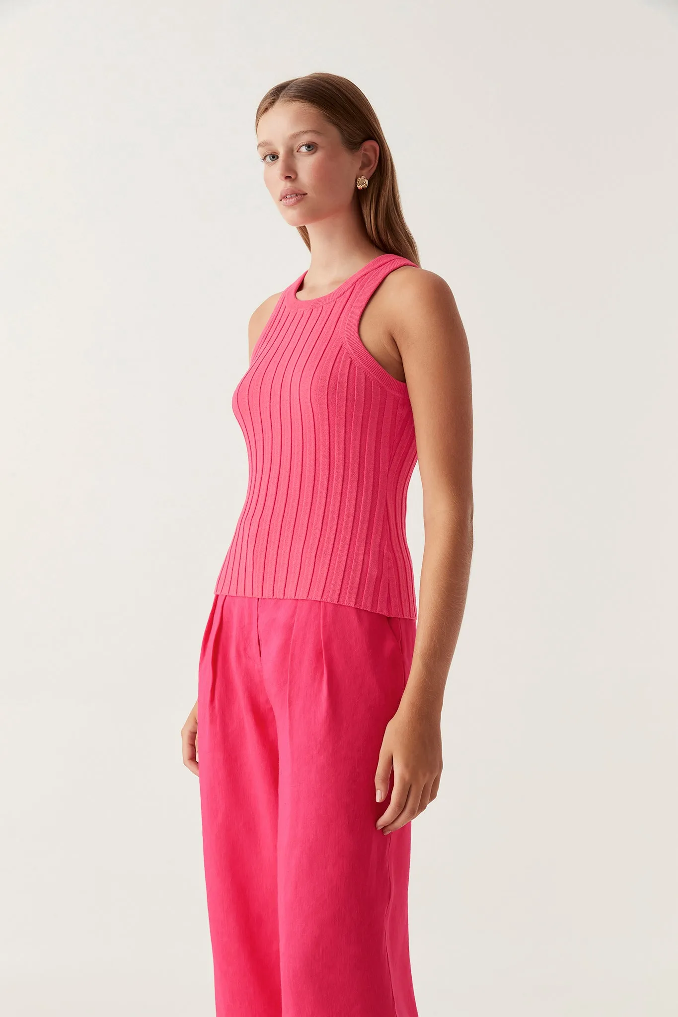 Hydra Racer Knit Ribbed Top