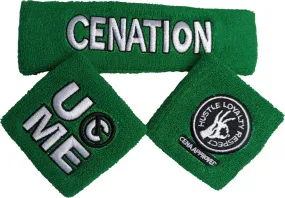 JOHN CENA Green Headband Wristbands Set WWE