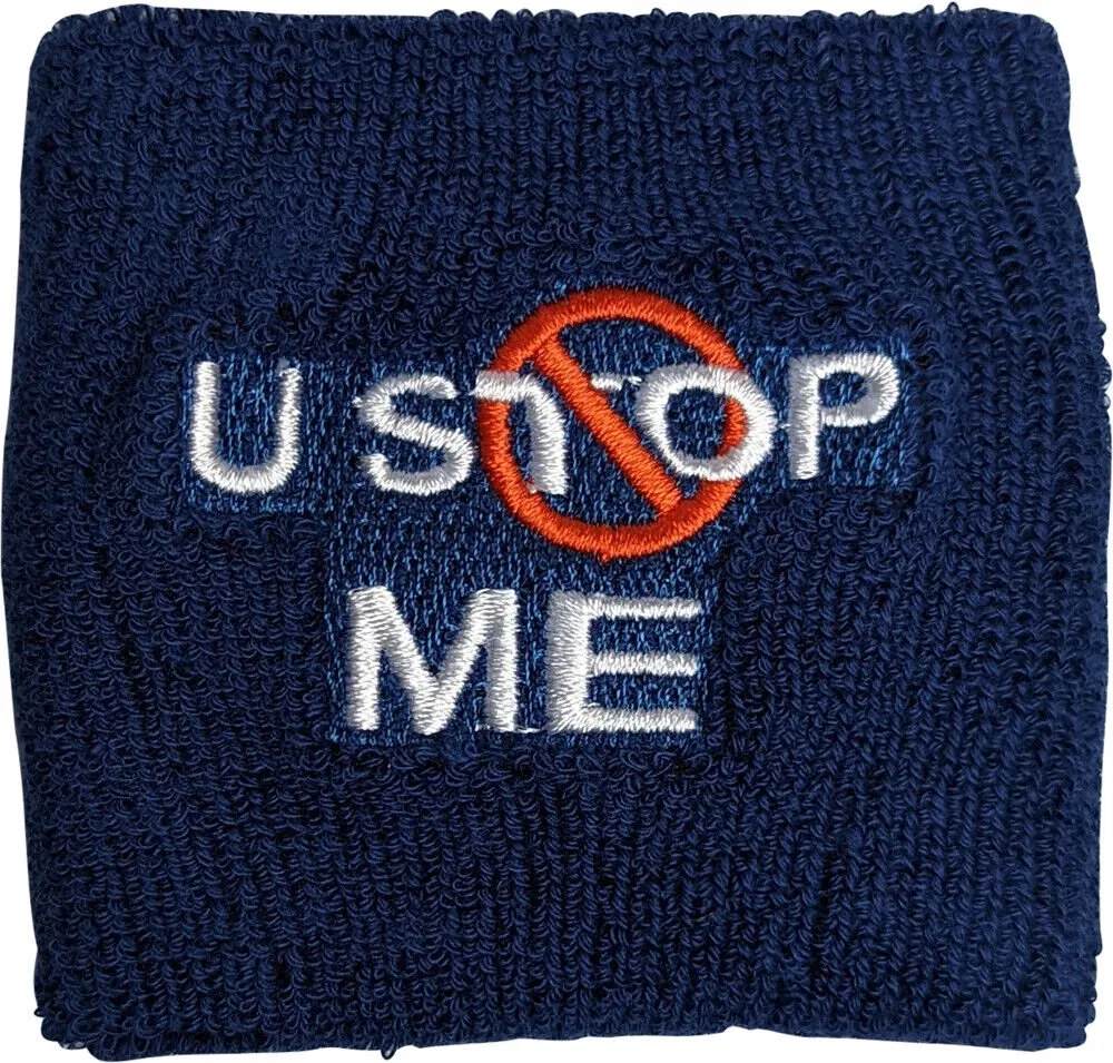 John Cena Navy Blue U Can't Stop Me Mens Costume T-shirt Hat Wristbands