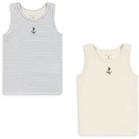 Konges Sløjd Stripe Provence Mix Basic 2 Pack Tanktop Gots