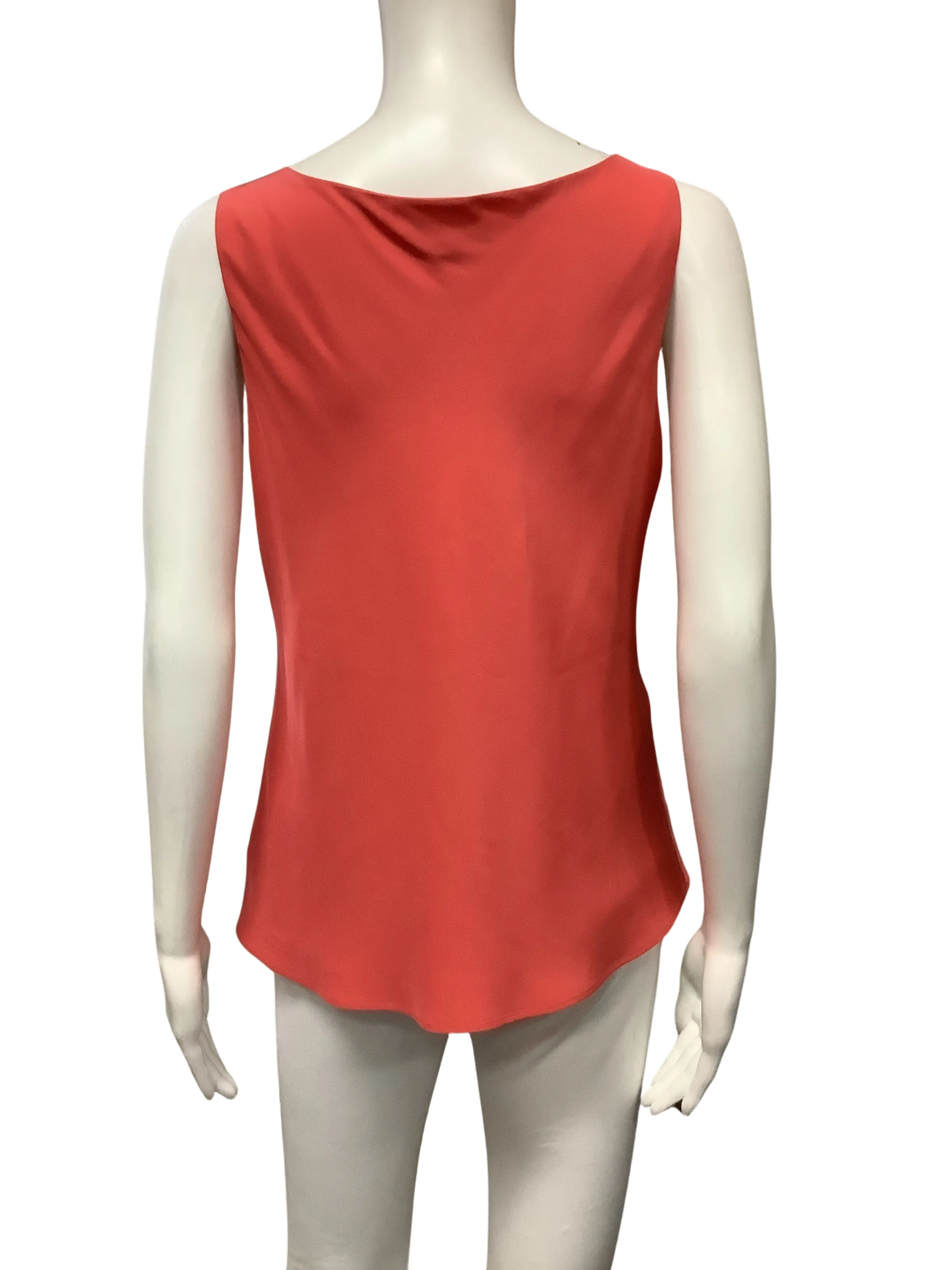 Lafayette Top Orange Sleeveless Silky Size: 6
