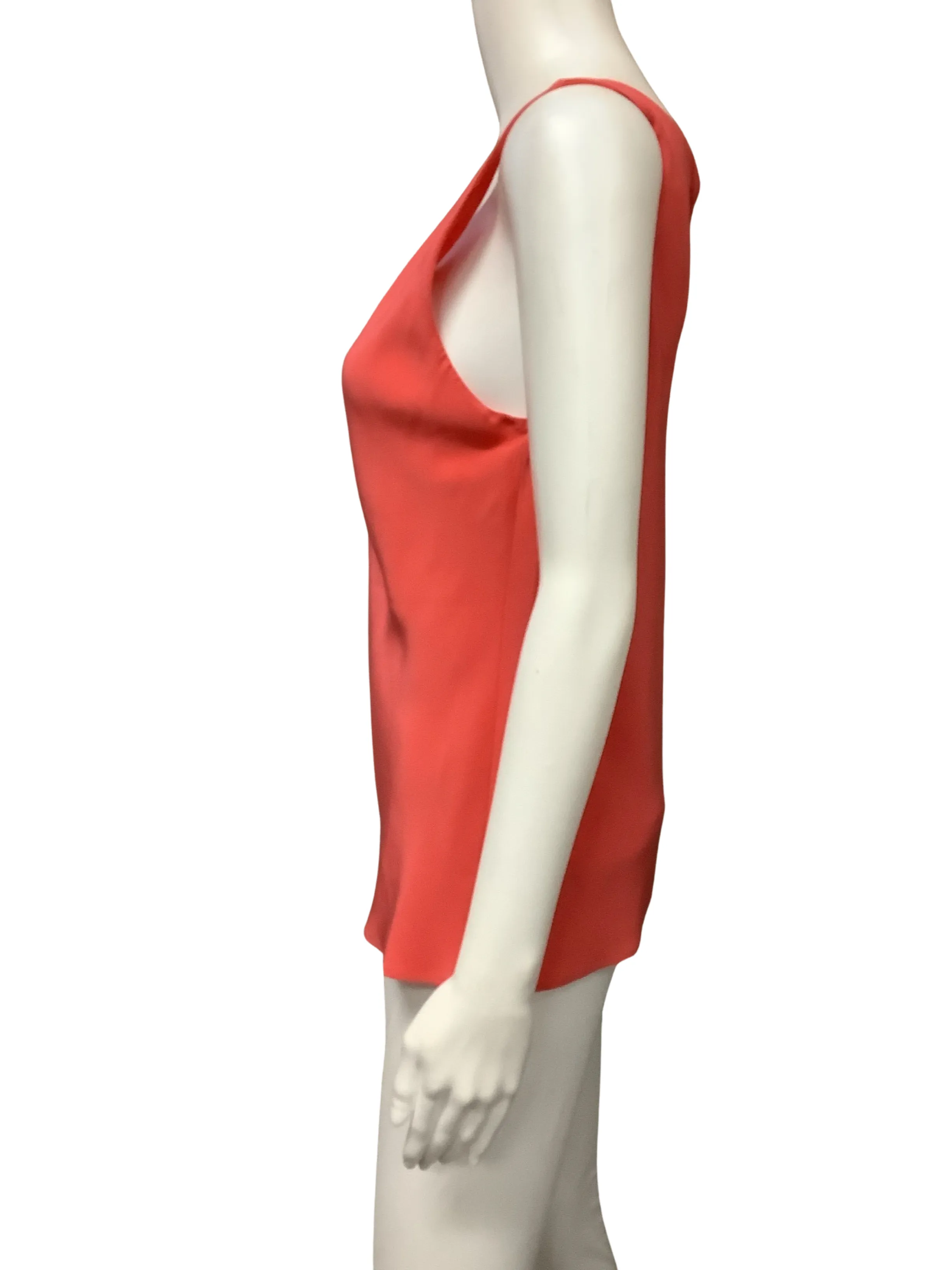 Lafayette Top Orange Sleeveless Silky Size: 6
