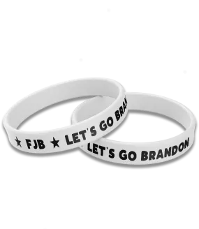 Let's Go Brandon - FJB Wristband - White