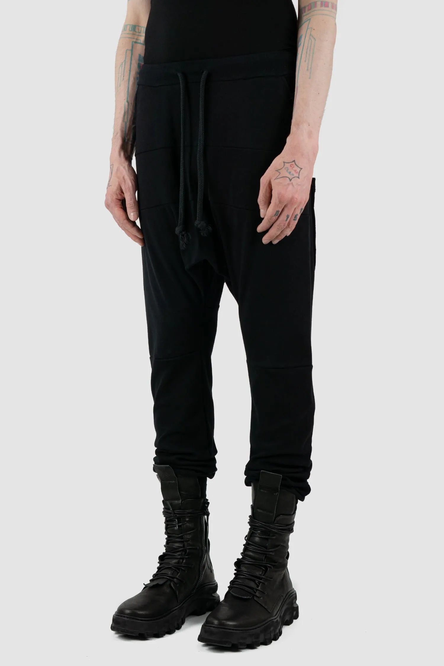 Low Crotch Cotton Sweatpants